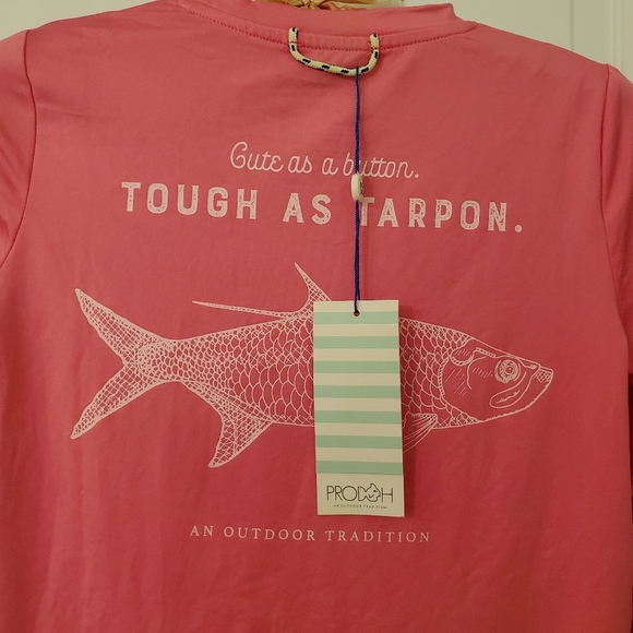 Prodoh Pro Performance Long Sleeve Fishing Tee Tough as Tarpon UPF 50+ - Picture 4 of 6